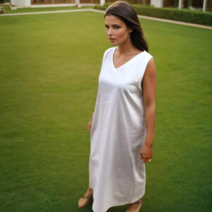 Vestido Evasê com Decote em V (Copy)